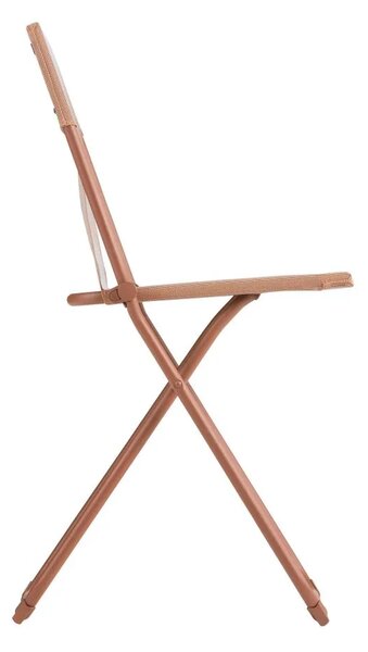 Sada BALCONY II – skládací stůl 120×70 cm + 4 ultra kompaktní židle | ColorBlock oranžová Canyon