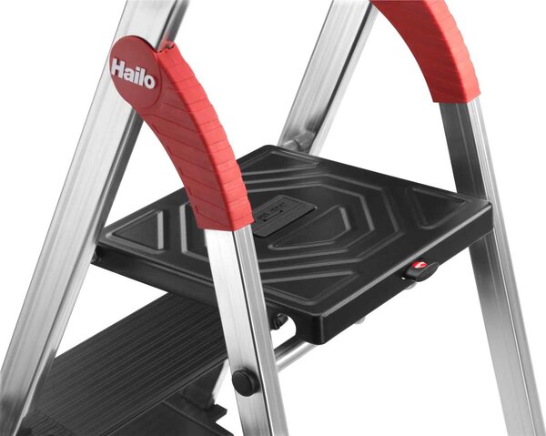 Hliníkové schůdky Hailo L100 Topline, 3+1 příčka, nosnost 150 kg, 8050-407
