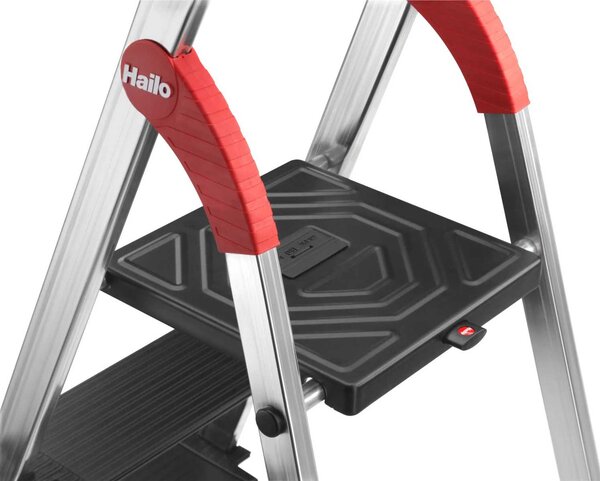 Hliníkové schůdky Hailo L100 Topline, 3+1 příčka, nosnost 150 kg, 8050-407