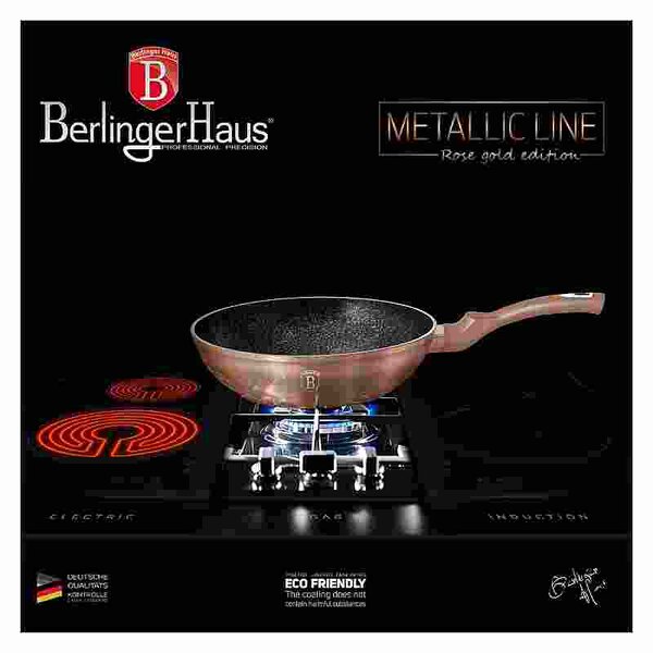 Wok s mramorovým povrchem 30 cm Rosegold Metallic Line