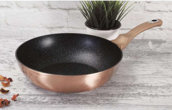 Pánev Wok s mramorovým povrchem 28 cm Rosegold Metallic Line