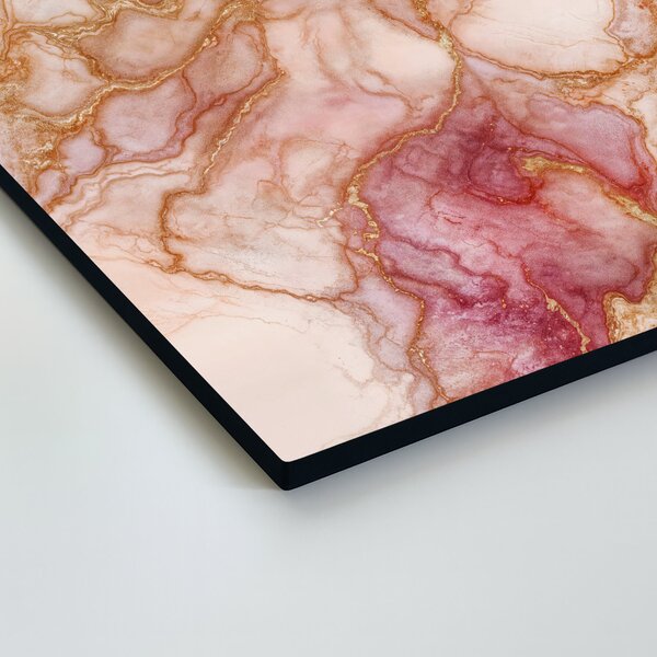 DUBLEZ | Dřevěný obraz na stěnu - Rosé Marble | UV tisk, Premium