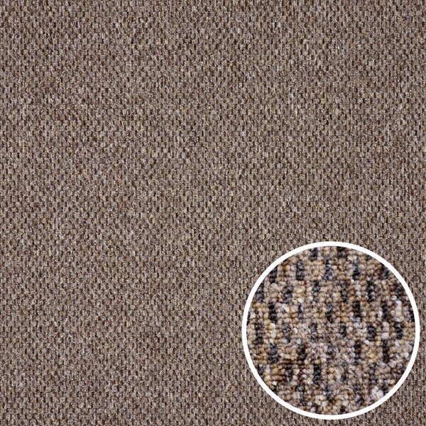 Timzo, Metrážový koberec Rubin 2117 brown, na míru, šíře 4m, hnědá, ab (mřížka), chodba / předsíň