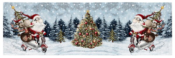 Vánoční gobelínový běhoun na stůl Chenille IT045 Barva Vícebarevná Rozměry 40x180 cm