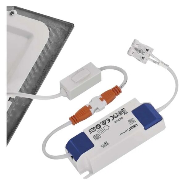 LED Podhledové svítidlo NEXXO LED/7W/230V 3000/3500/4000K stříbrná 12x12 cm