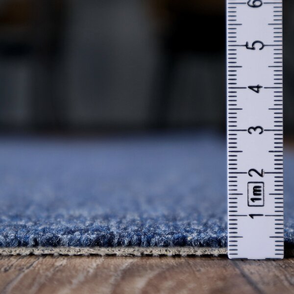 Condor Carpets, Metrážový koberec Classica 582, zátěžový, na míru, šíře 4m,5m, modrá, ab (mřížka), chodba / předsíň