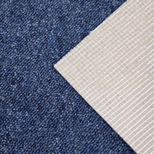 Condor Carpets, Metrážový koberec Classica 582, zátěžový, na míru, šíře 4m,5m, modrá, ab (mřížka), chodba / předsíň