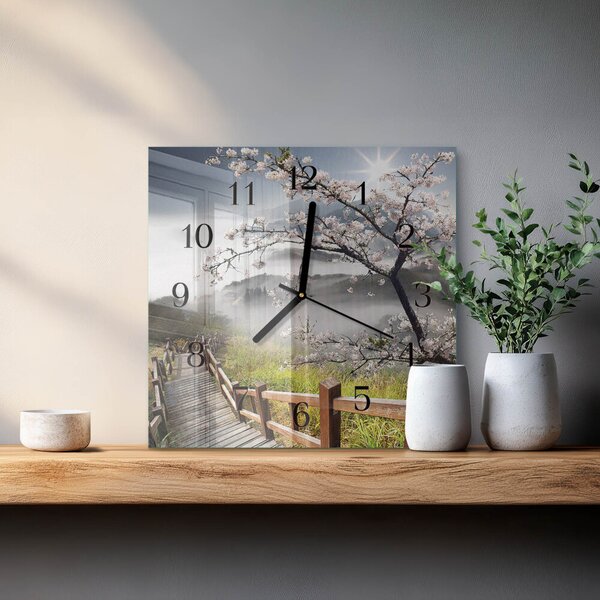 Skleněné hodiny na stěnu Jaro zskc-30x30-00175512