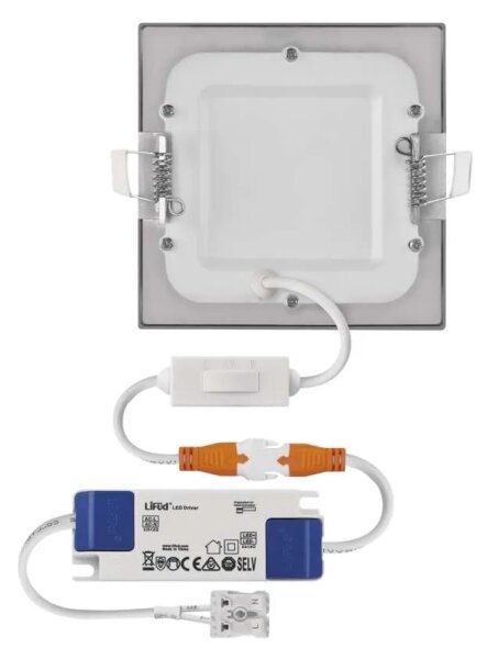 LED Podhledové svítidlo NEXXO LED/7W/230V 3000/3500/4000K stříbrná 12x12 cm