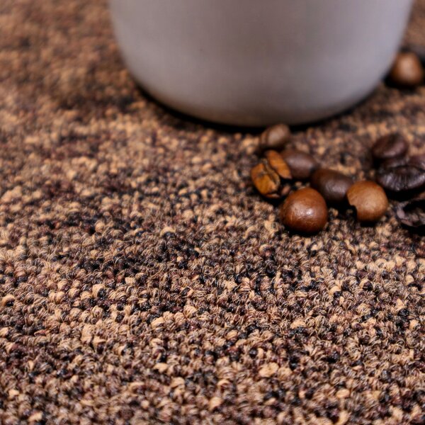 Condor Carpets, Metrážový koberec Classica 392, zátěžový, na míru, šíře 4m, hnědá, ab (mřížka), chodba / předsíň