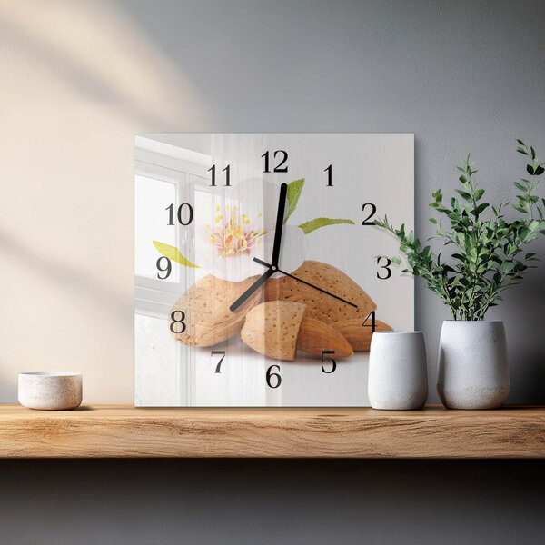 Skleněné hodiny na stěnu Mandle zskc-30x30-00175520