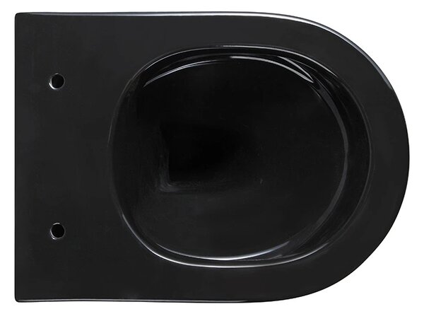 BPS-koupelny Závěsná WC mísa se SoftClose sedátkem MIZU BL RIM 03, černá