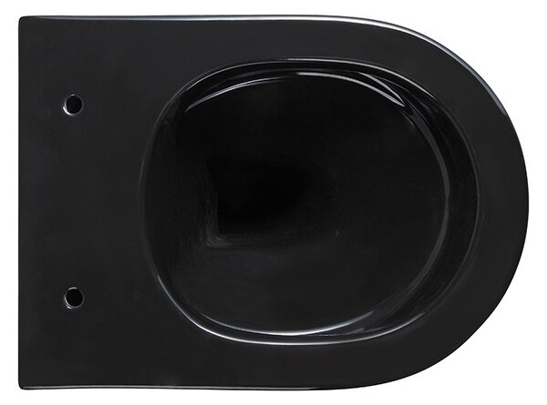 BPS-koupelny Závěsná WC mísa se SoftClose sedátkem MIZU BL RIM 02, černá