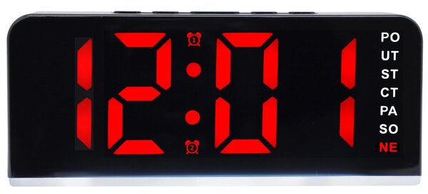 JVD SB8033.3 - Svítící budík s názvem dne v češtině