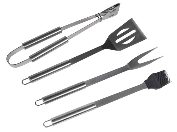 Nerezové grilovací nářadí BestBerg BBBQ-4BT / 4 ks / černá/stříbrná