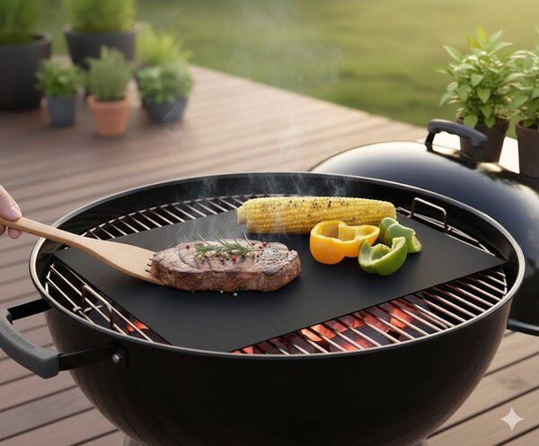 Nepřilnavá grilovací podložka BestBerg BBBQ-10GM / černá