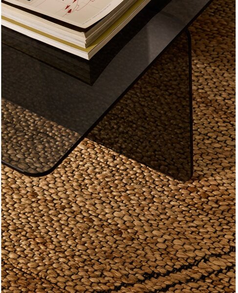 Šedý skleněný konferenční stolek 60x120 cm Zaren – Kave Home