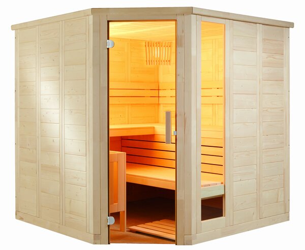 Sentiotec finská sauna Komfort Corner Large 234x206x204cm