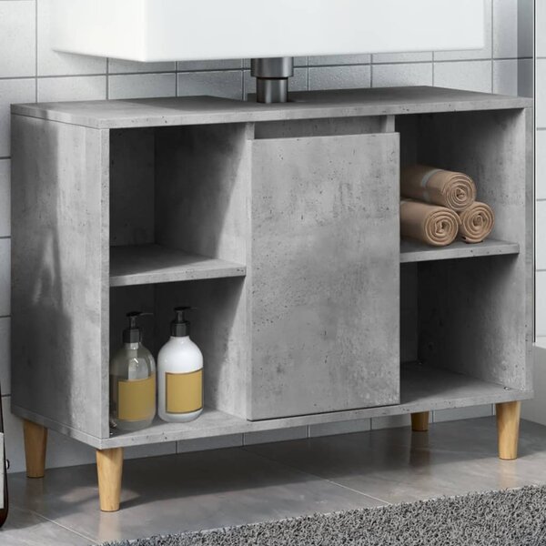 Koupelnová skříňka betonově šedá 80x33x60 cm kompozitní dřevo