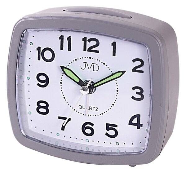 JVD Analogový ručkový šedý budík JVD SRP8506.2 s osvětlením