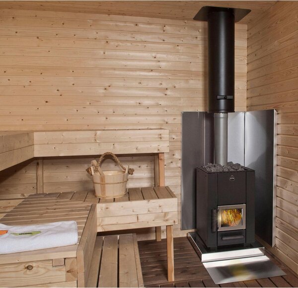Narvi 15 Black Basic 6060 – komínová sada pro venkovní saunu Ø125/255 mm
