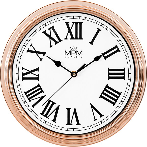 MPM Kulaté plastové nástěnné hodiny o průměru 305 mm MPM Naples - B E01.4506.8380