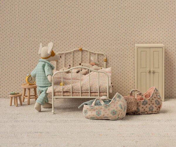Kovová postýlka Maileg - Off White MIL187