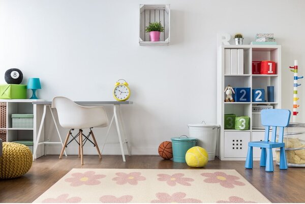Růžový/slonovinový dětský koberec 80x150 cm Dazzy Rose – FD