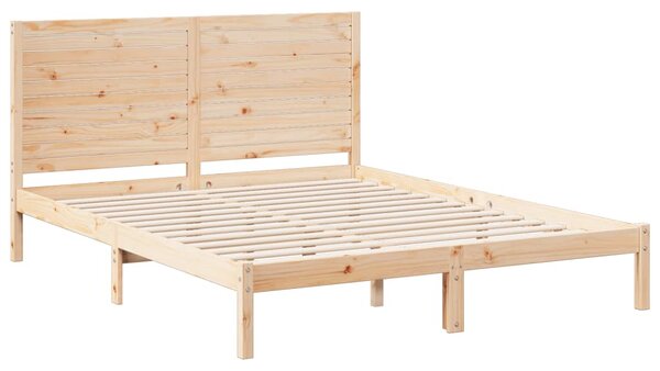 Prodloužený rám postele bez matrace 140 x 220 cm masivní dřevo 3309313