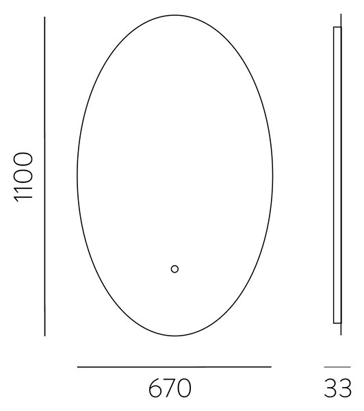 ACB Iluminacion Nástěnné LED zrcadlo ADRIANA, v. 110 cm, 49W, CRI90, IP44