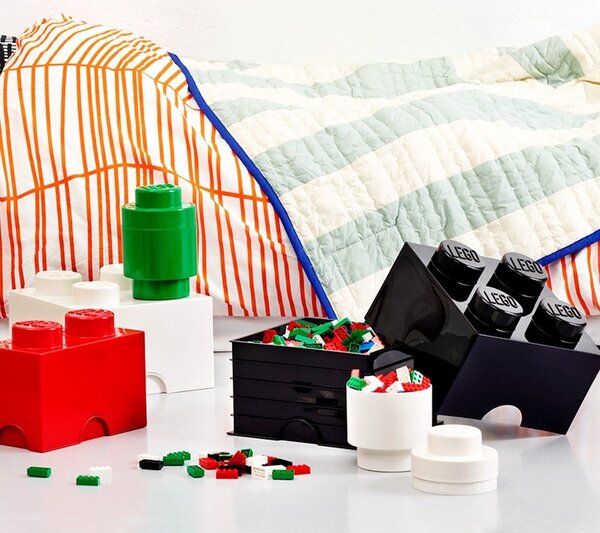 Bílý úložný box čtverec LEGO®