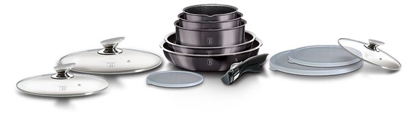 Sada nádobí s odnímatelnou rukojetí 12 ks Carbon PRO Line