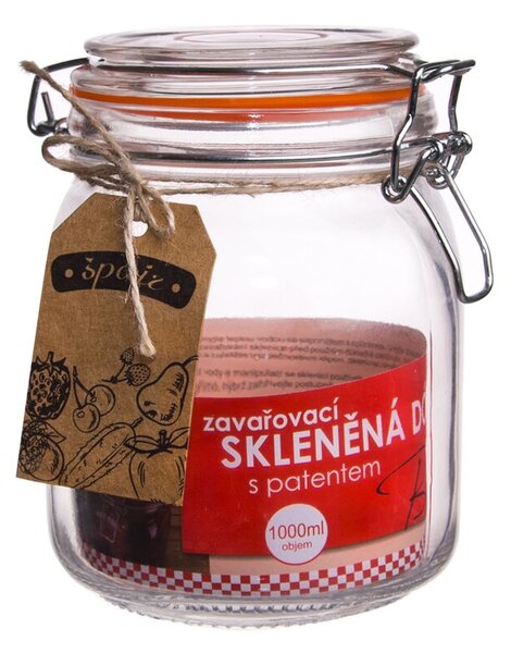 Dóza s klipovým uzávěrem Bela 1 l