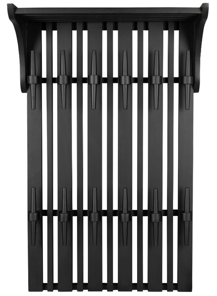 Černý mangový nástěnný věšák DUTCHBONE JAKUB 110 x 66 cm