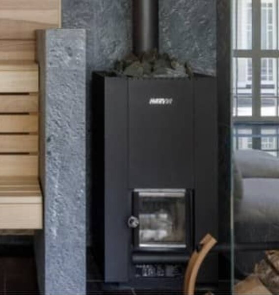 Harvia saunová kamna na dřevo Linear 22 black 26,1 kW