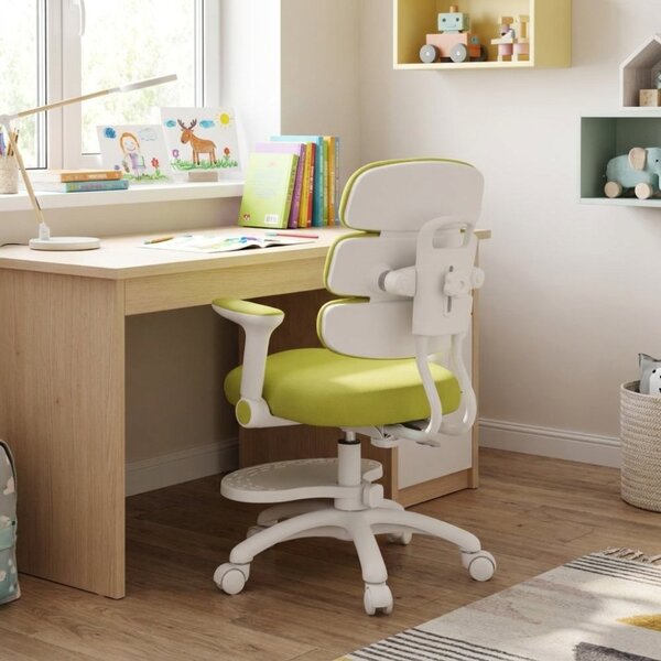 Dětská rostoucí židle Neoseat KIDDY THREE — látka, pratelný potah, zelená