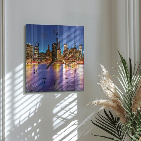 Skleněné hodiny na stěnu Horizont zskc-30x30-00175561