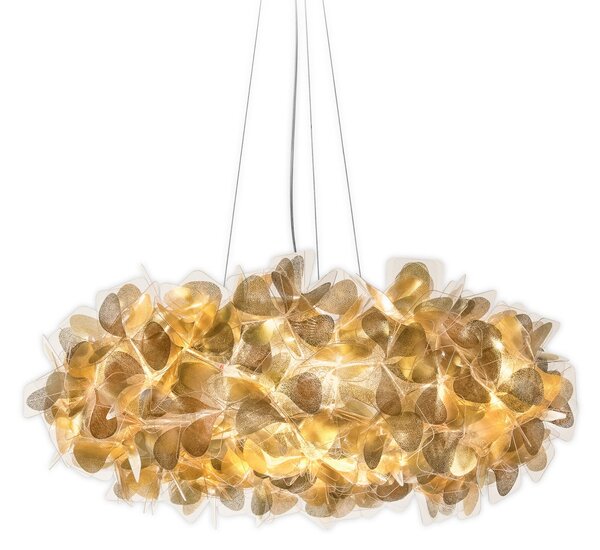 Závěsná svítidlo Slamp, Clizia Mama Non Mama, stmívatelné, Zlatá / mosazná, Obývací pokoj, Plast, Design