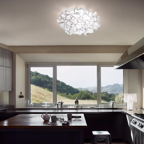 Nástěnná Svítidla Slamp, CLIZIA, Bílá, Obývací pokoj, Plast, Design