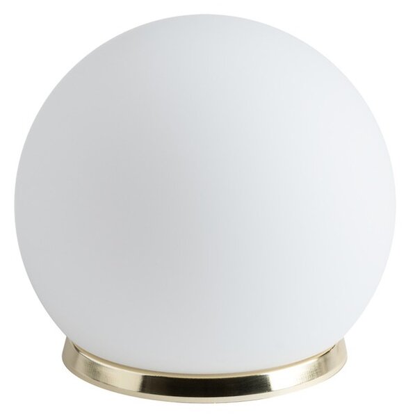 OSMONT BIA50533 BIANCA 1 stolní skleněná lampa mosaz leštěná / bílá IP40 25W E27