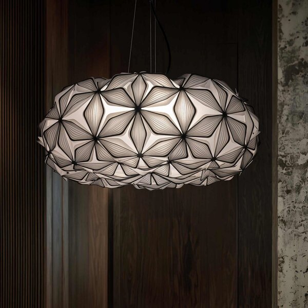 Závěsná svítidlo Slamp, C'EST LA VIE, stmívatelné, Černá, Obývací pokoj, Plast, Design