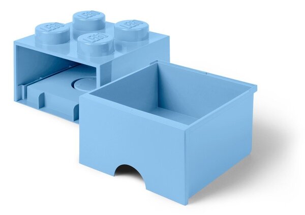 Světle modrý úložný box čtverec LEGO®