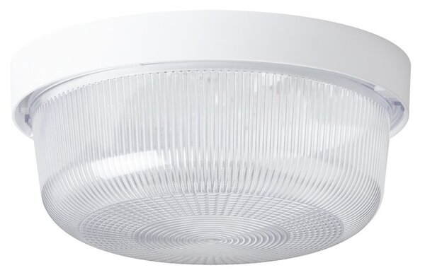 OSMONT ELE50004 ELEKTRA 3 stropní/nástěnné průmyslové plastové svítidlo bílá / čirá IP54 60W E27