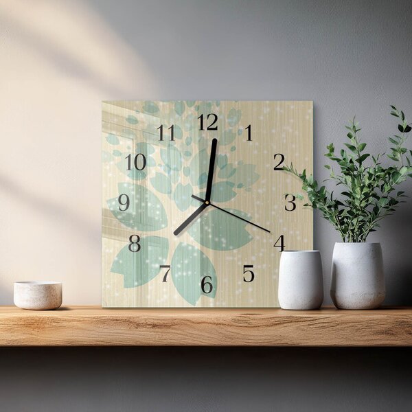 Skleněné hodiny na stěnu Abstrakce zskc-30x30-00175564