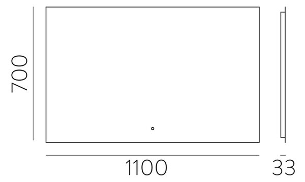ACB Iluminacion Nástěnné LED zrcadlo ESTELA, š. 110 cm, 61W, CRI90, IP44