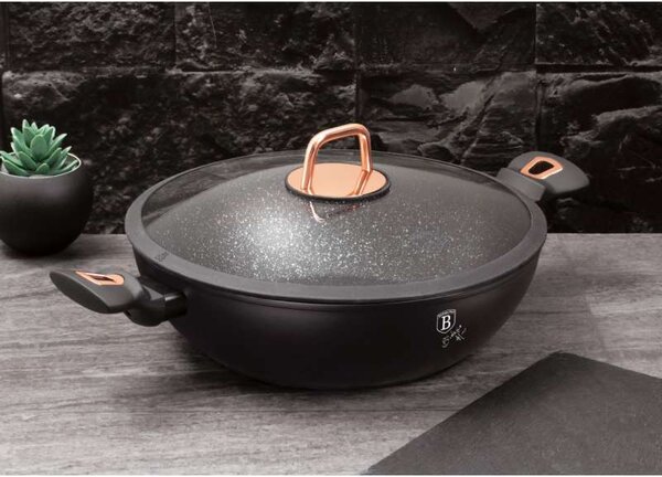 Pánev WOK s poklicí 30 cm Black Rose Collection