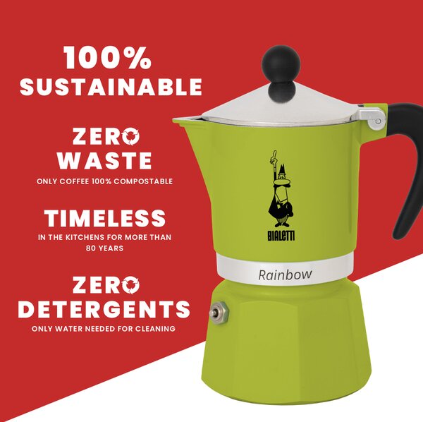 Bialetti Rainbow zelená 6 porcí