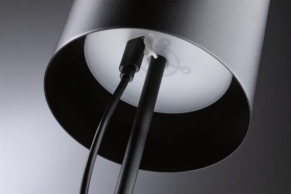 P 76998 Nabíjecí bateriové svítidlo Tuni IP44 2700K černá mat - PAULMANN