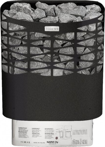 Narvi saunová kamna elektrická NSE 600 Black, black