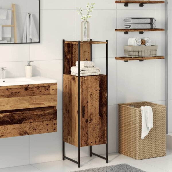 Koupelnová skříňka old wood 33 x 33 x 120,5 cm kompozitní dřevo